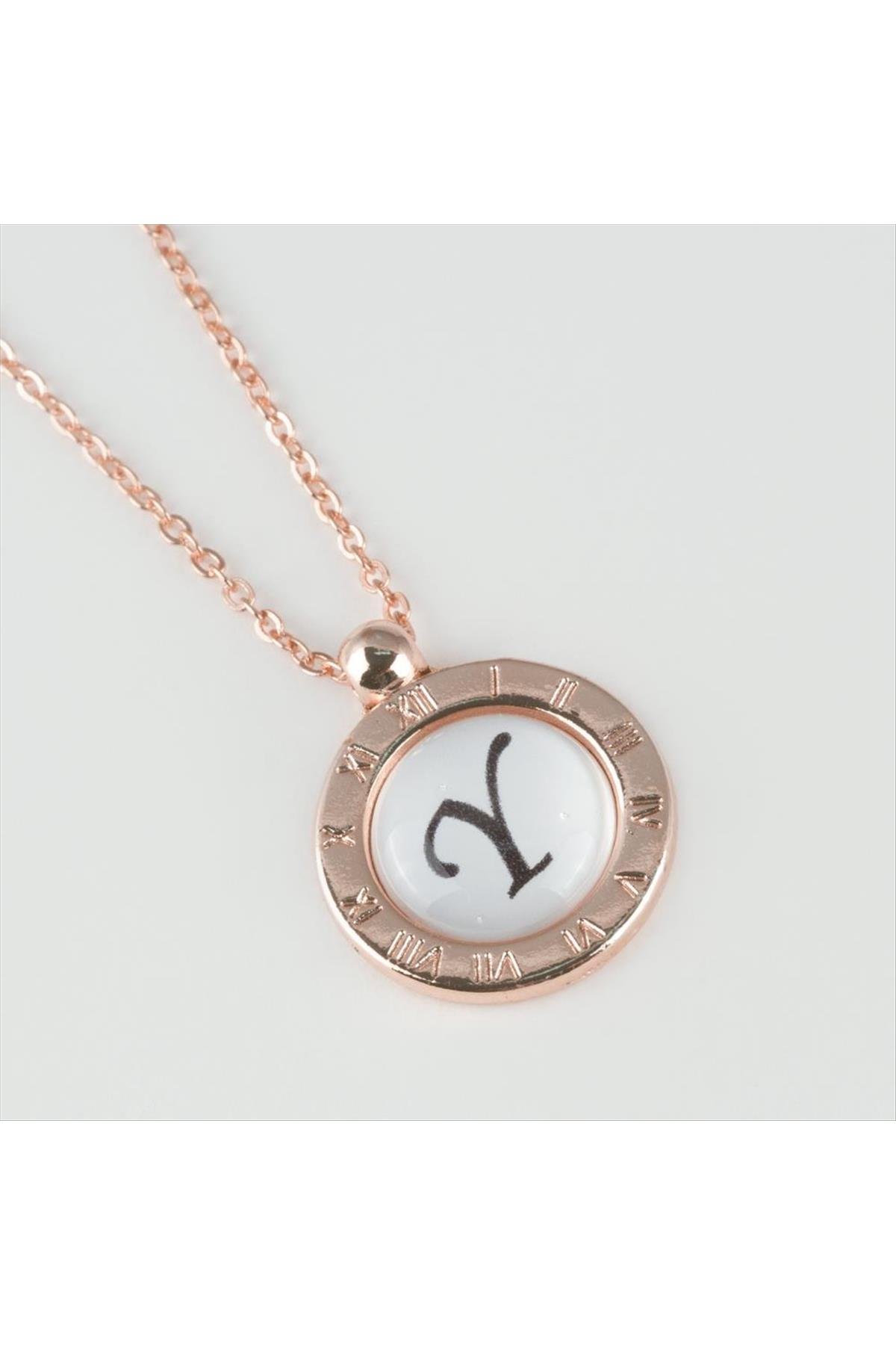 Seri Sonu Roz Renk Harfli Kolye