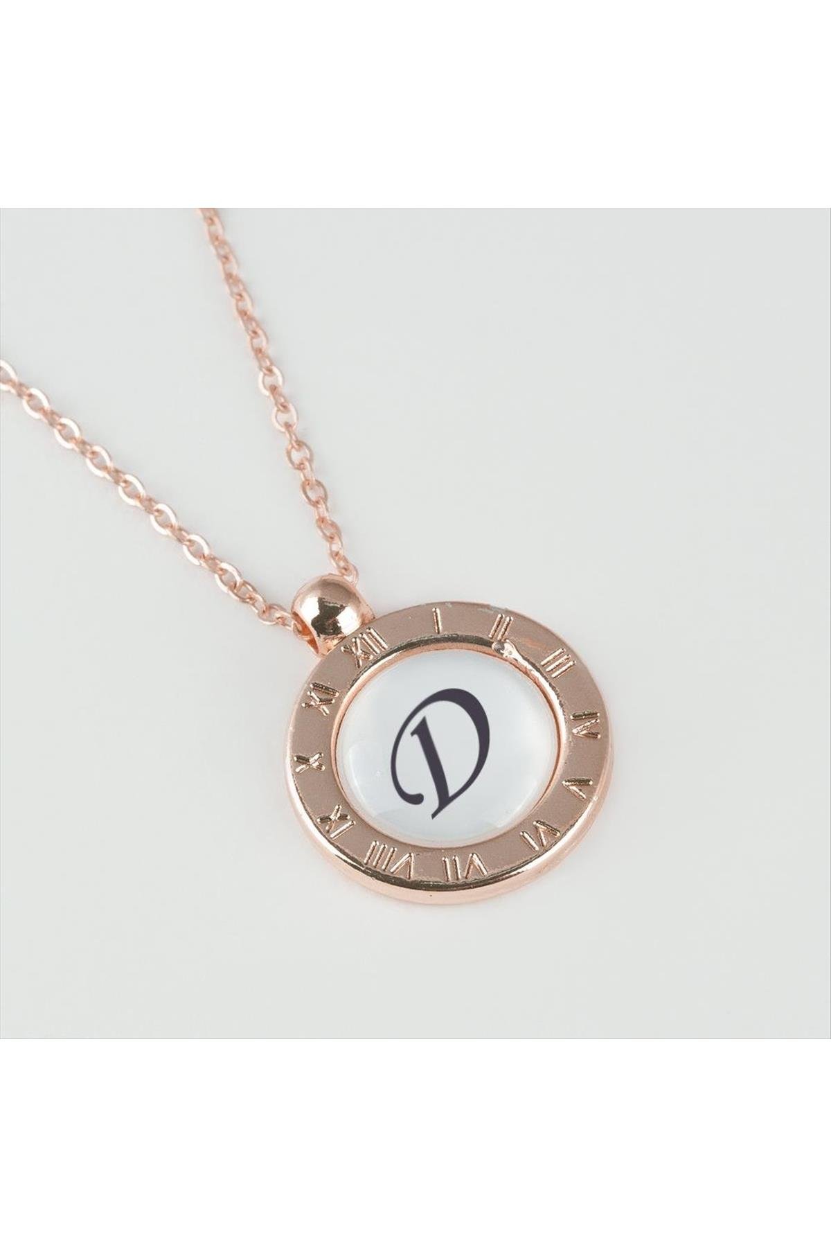 Seri Sonu Roz Renk Harfli Kolye