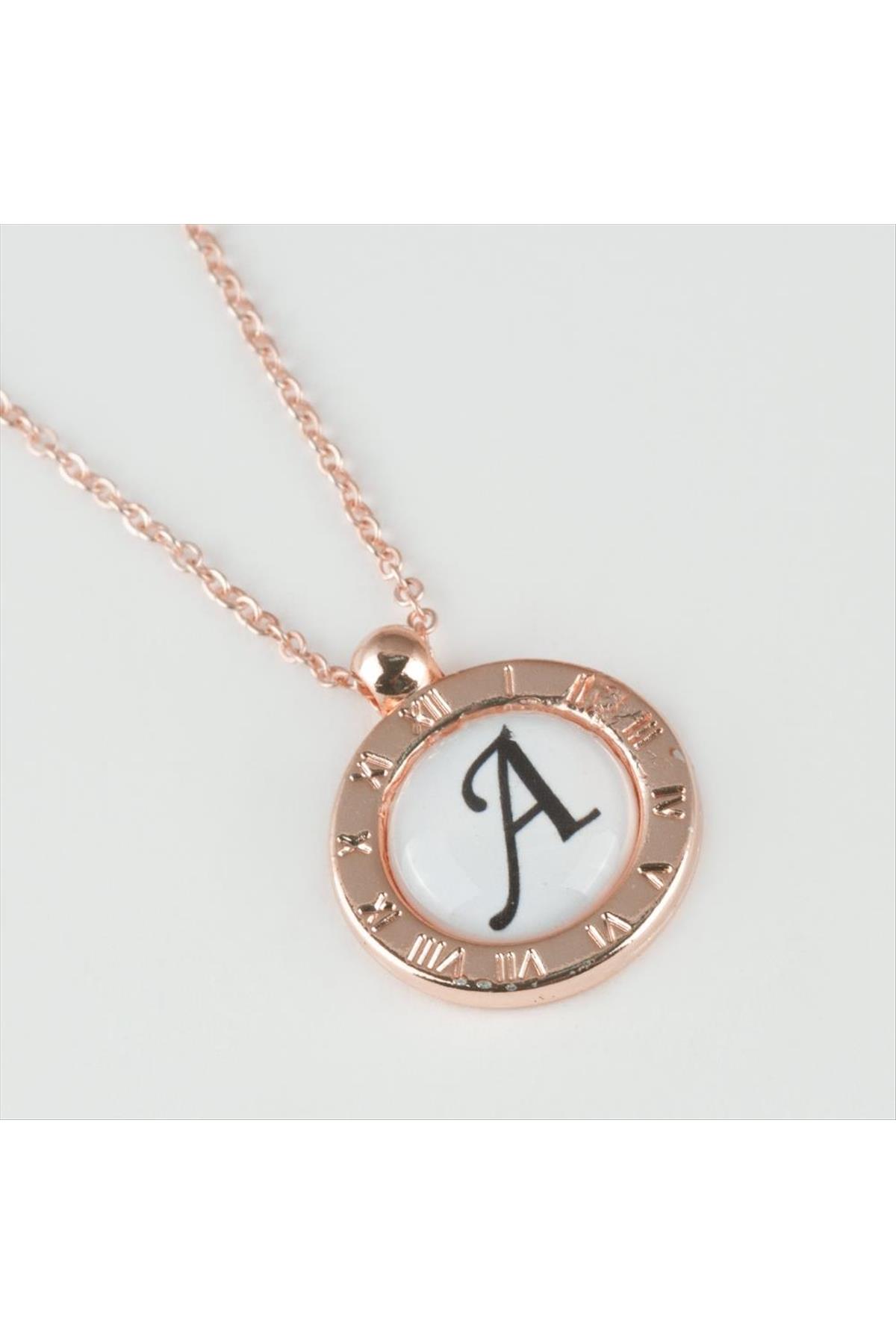 Seri Sonu Roz Renk Harfli Kolye