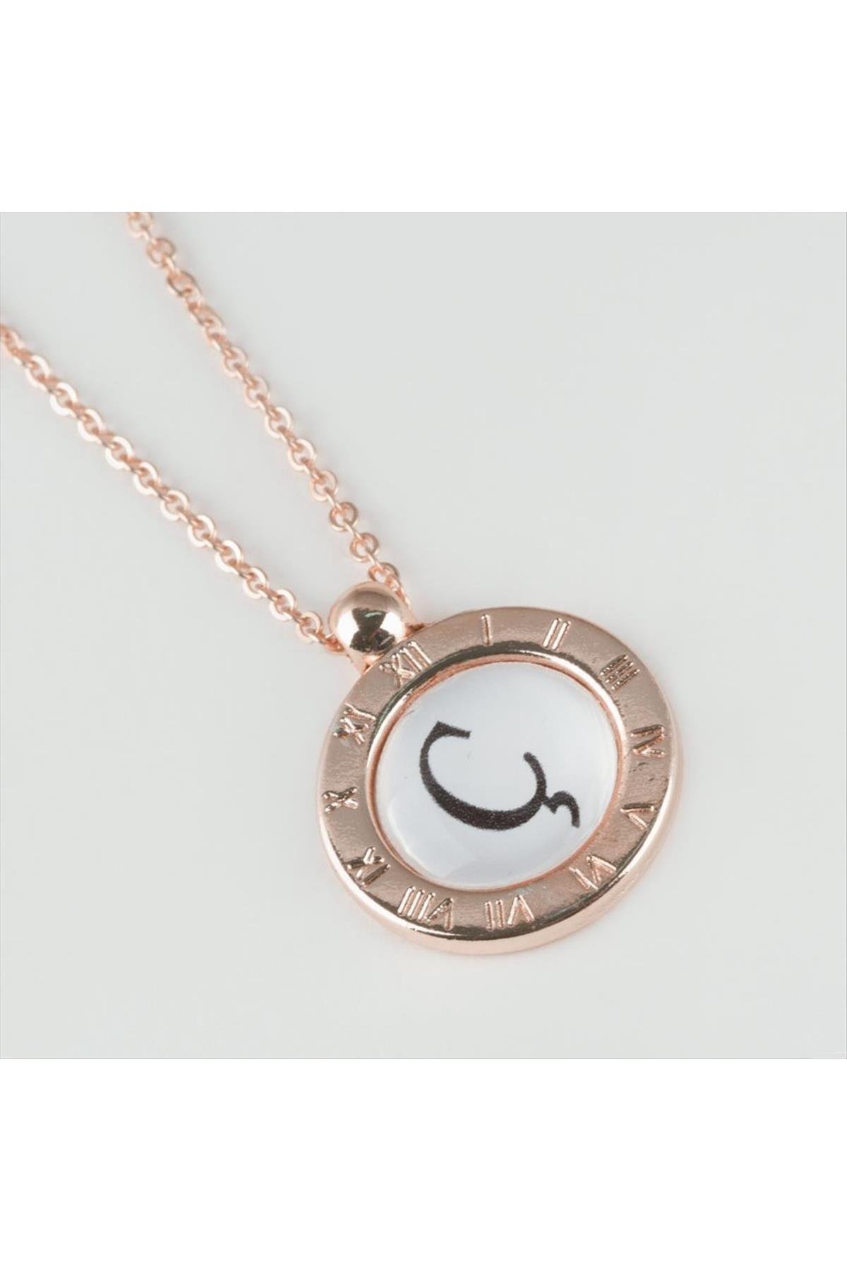 Seri Sonu Roz Renk Harfli Kolye