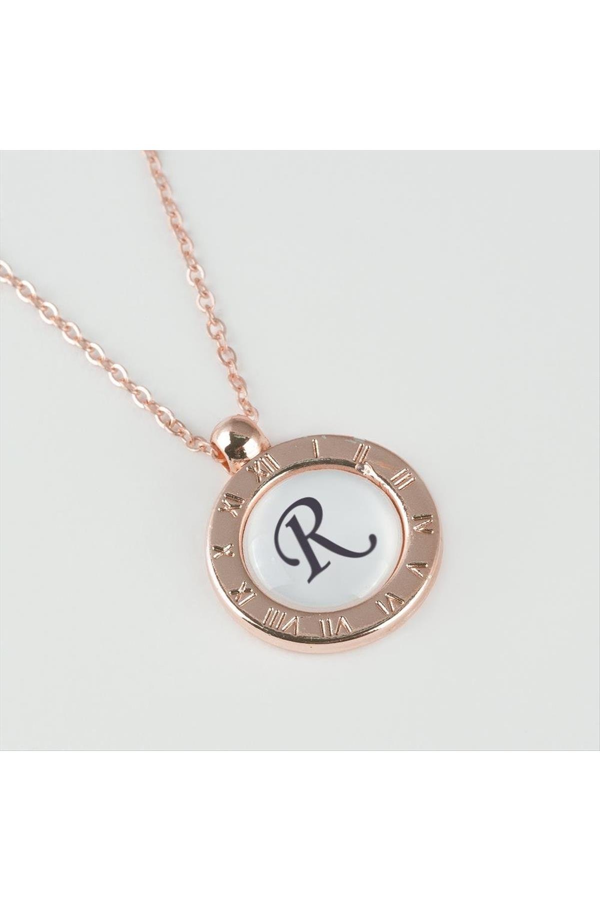 Seri Sonu Roz Renk Harfli Kolye