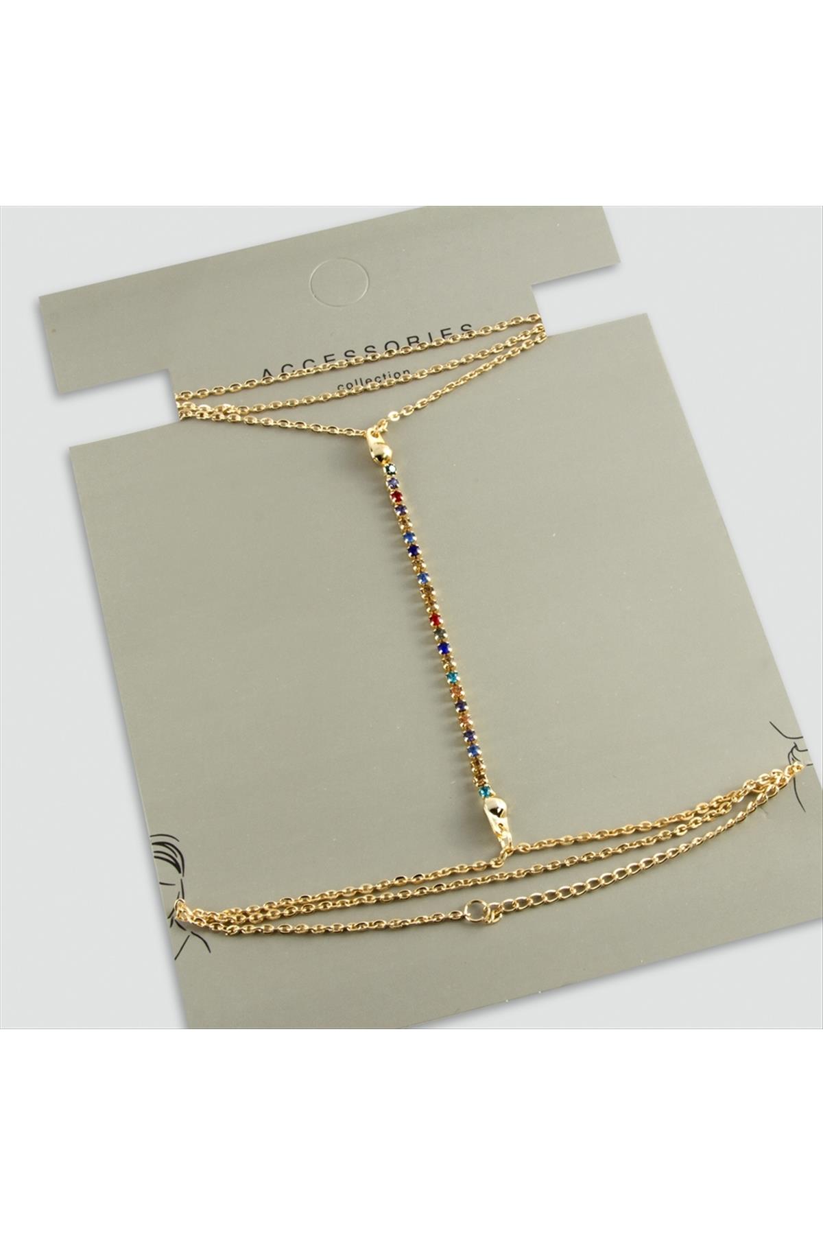 Şerit Taşlı Vücut Zinciri
