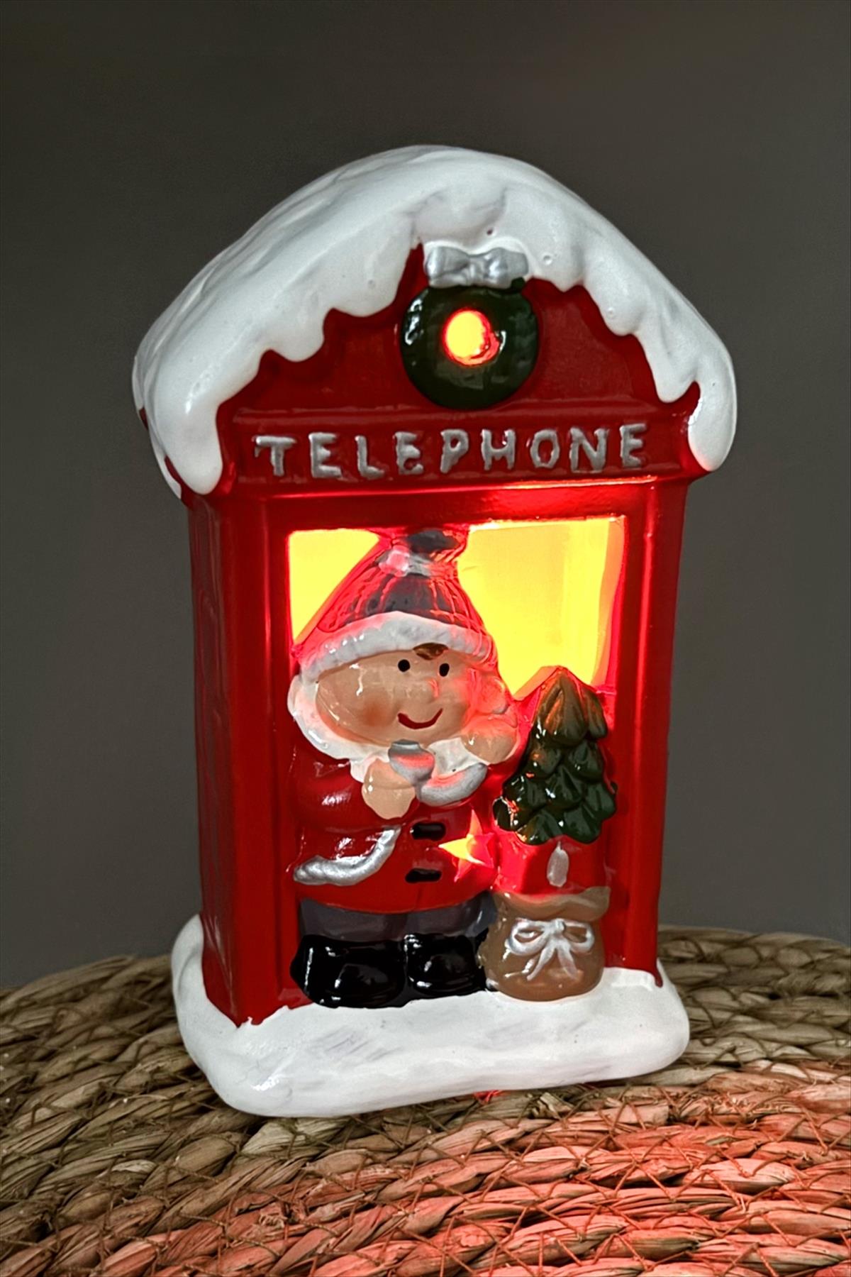 Telephone Yazılı Işıklı Yılbaşı Biblo