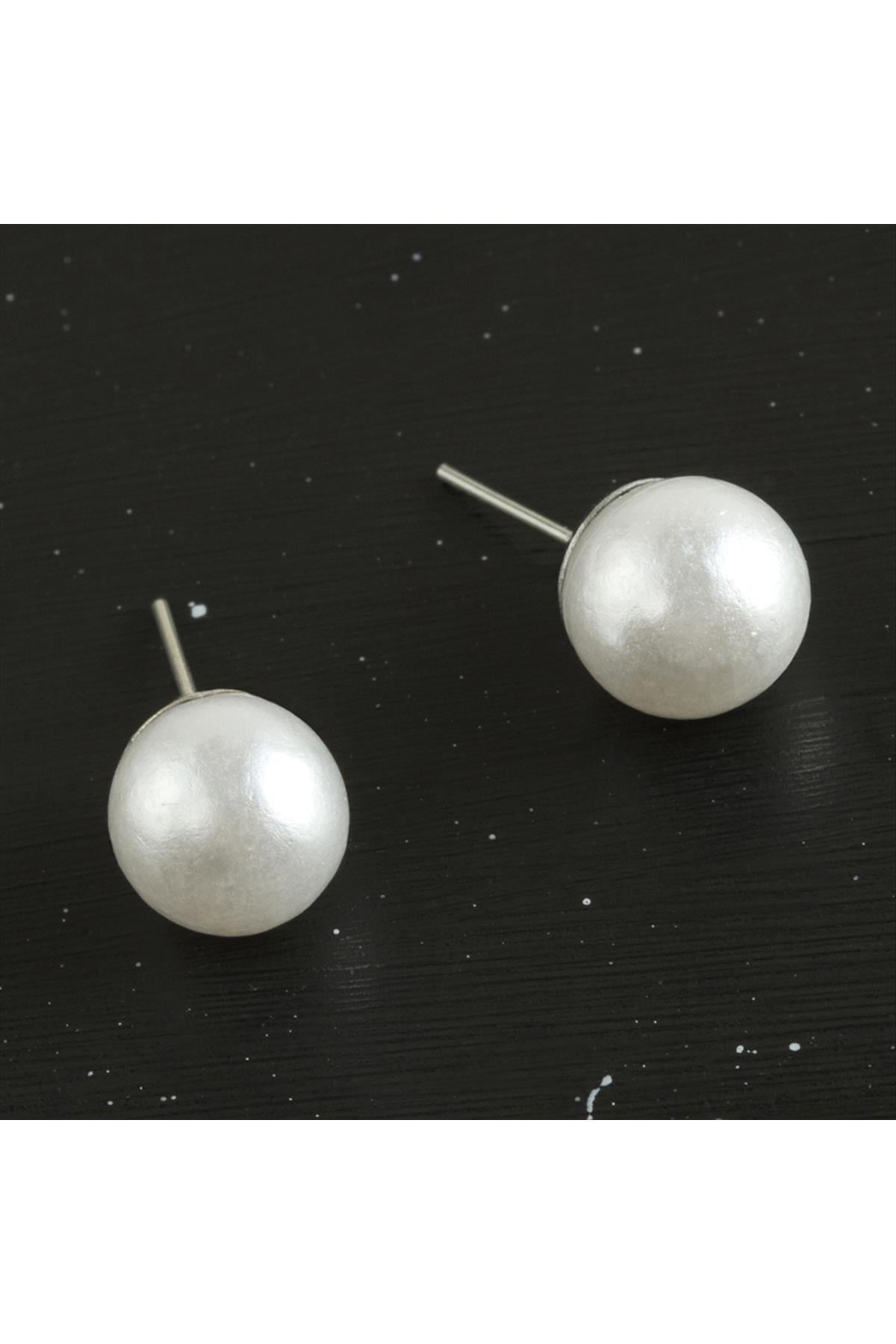 Top İncili Küpe 10 mm