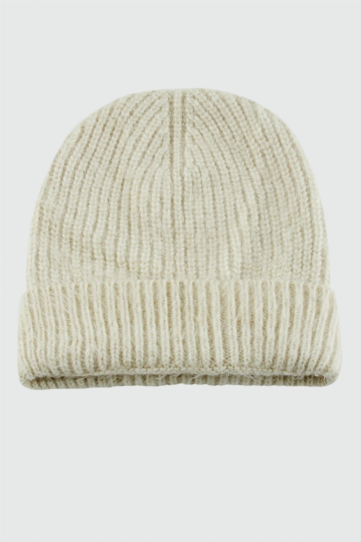 Tüylü Katlamalı Bayan Bere