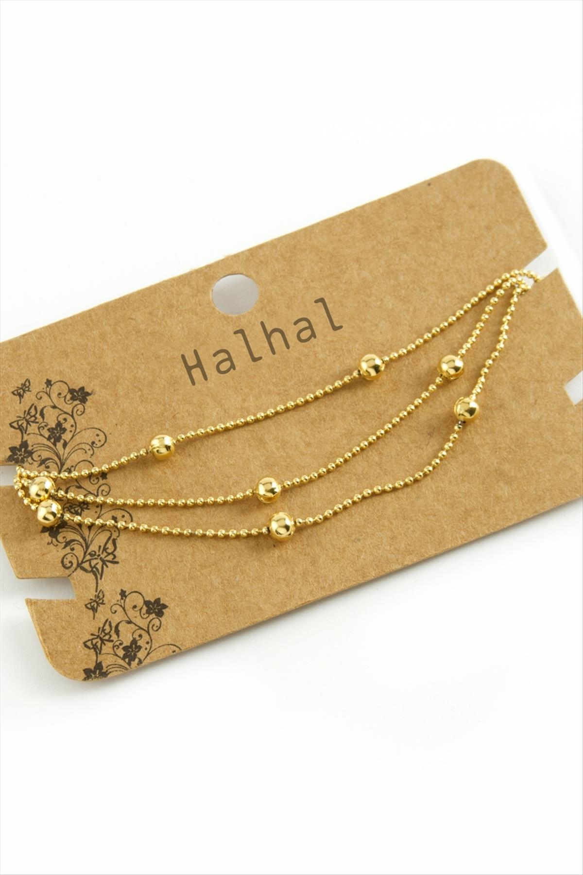 Üç Zincirli Lüks Çelik Halhal