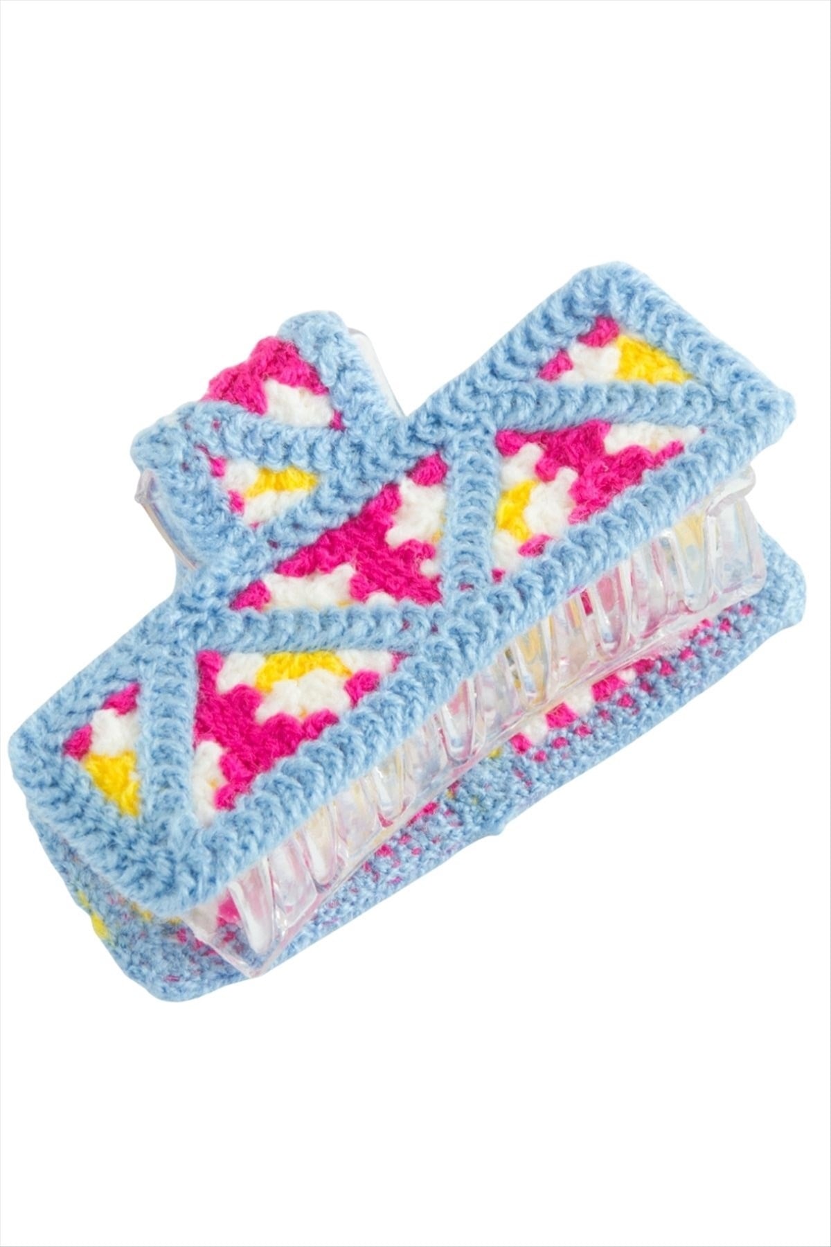 Üçgen Örgülü Mandal Toka 8 cm
