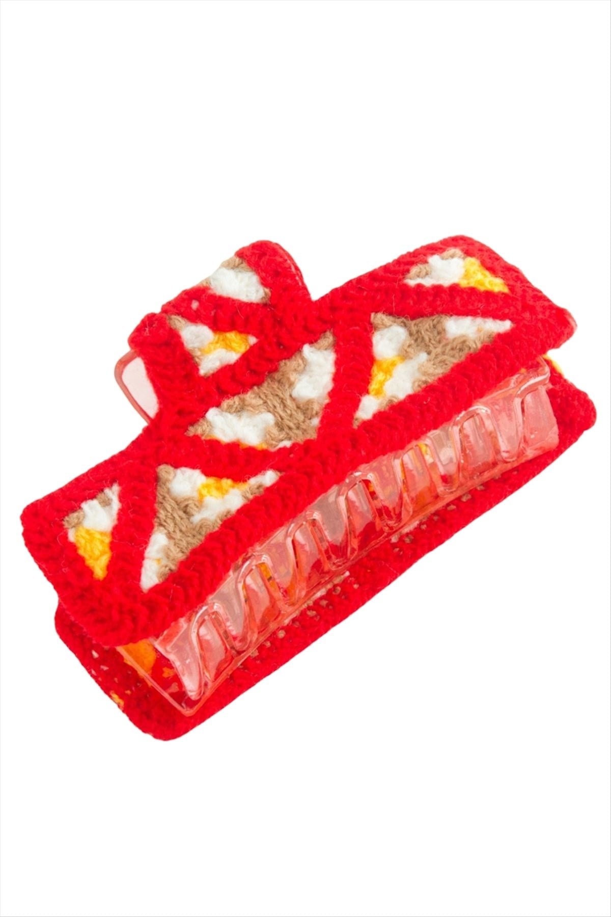 Üçgen Örgülü Mandal Toka 8 cm