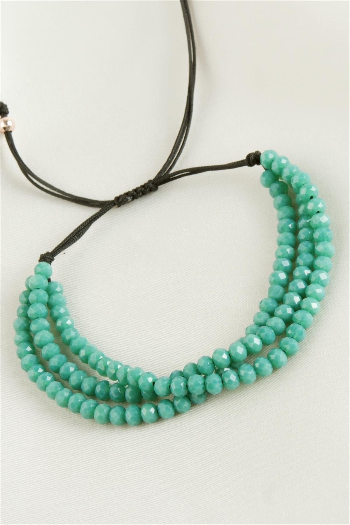 Üçlü Kristal Bileklik