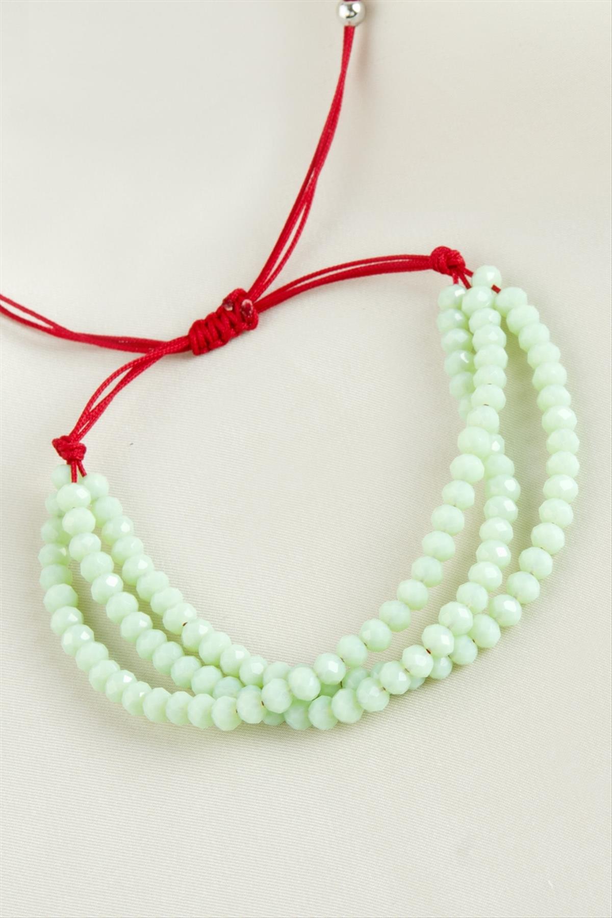 Üçlü Kristal Bileklik