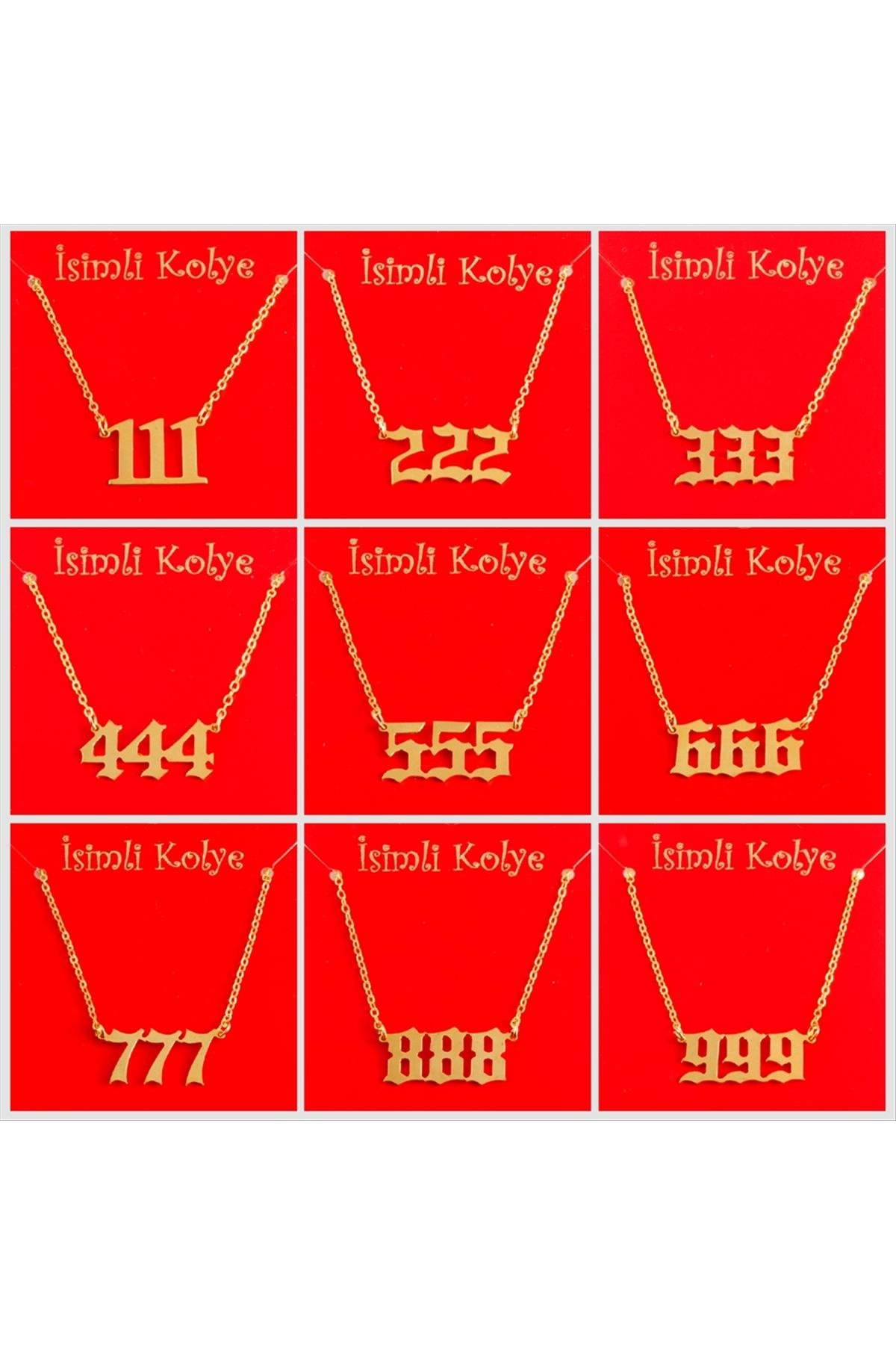 Uğurlu Rakamlar Uçlu Kolye