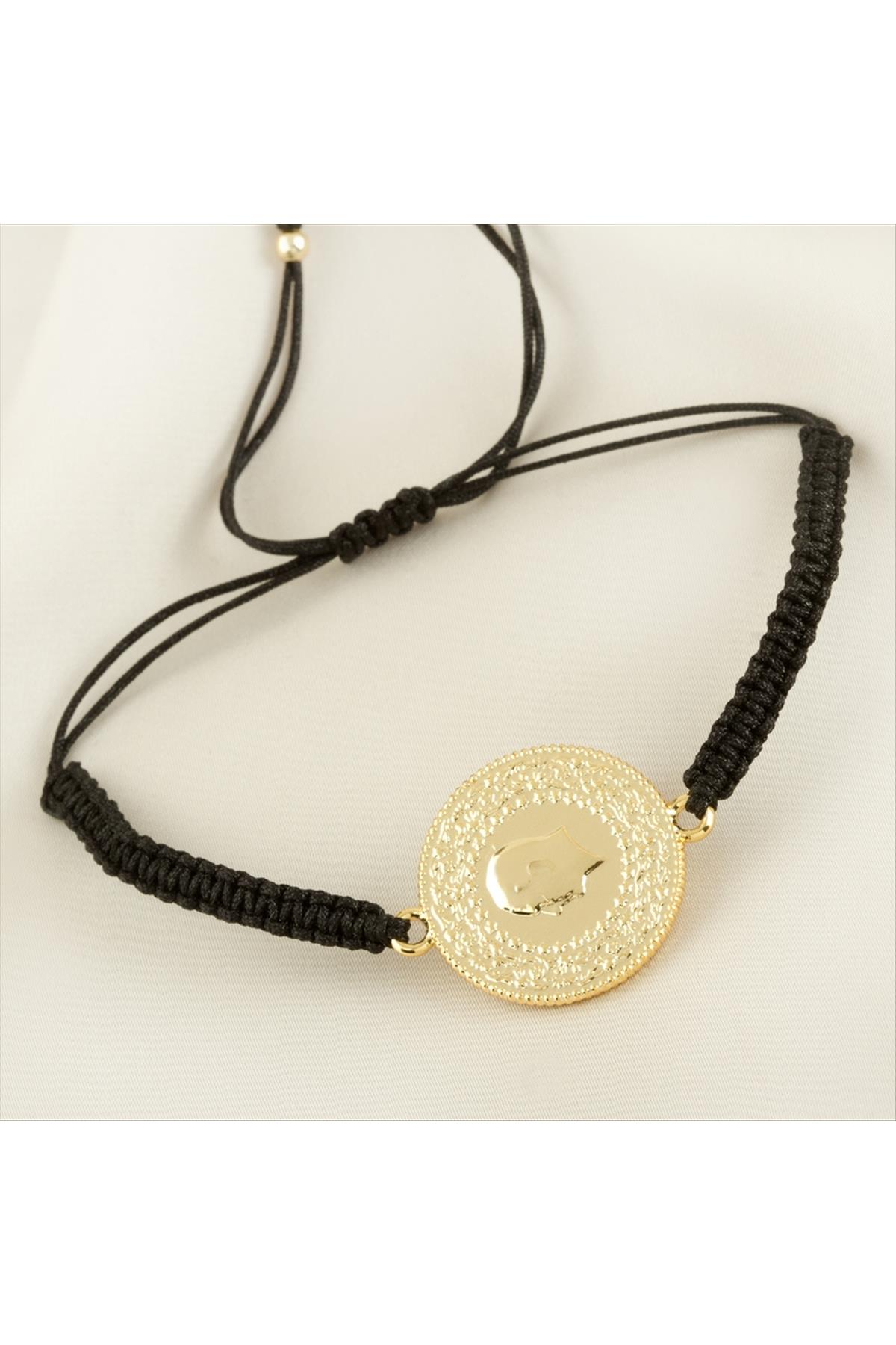 Yarım Altın Örgülü Bileklik