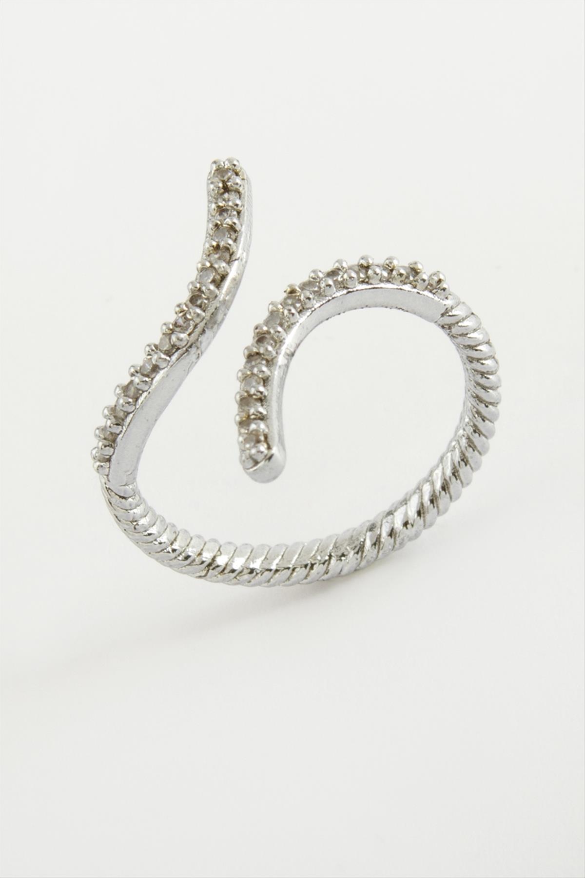 Yılan Zirkon Taşlı Yüzük