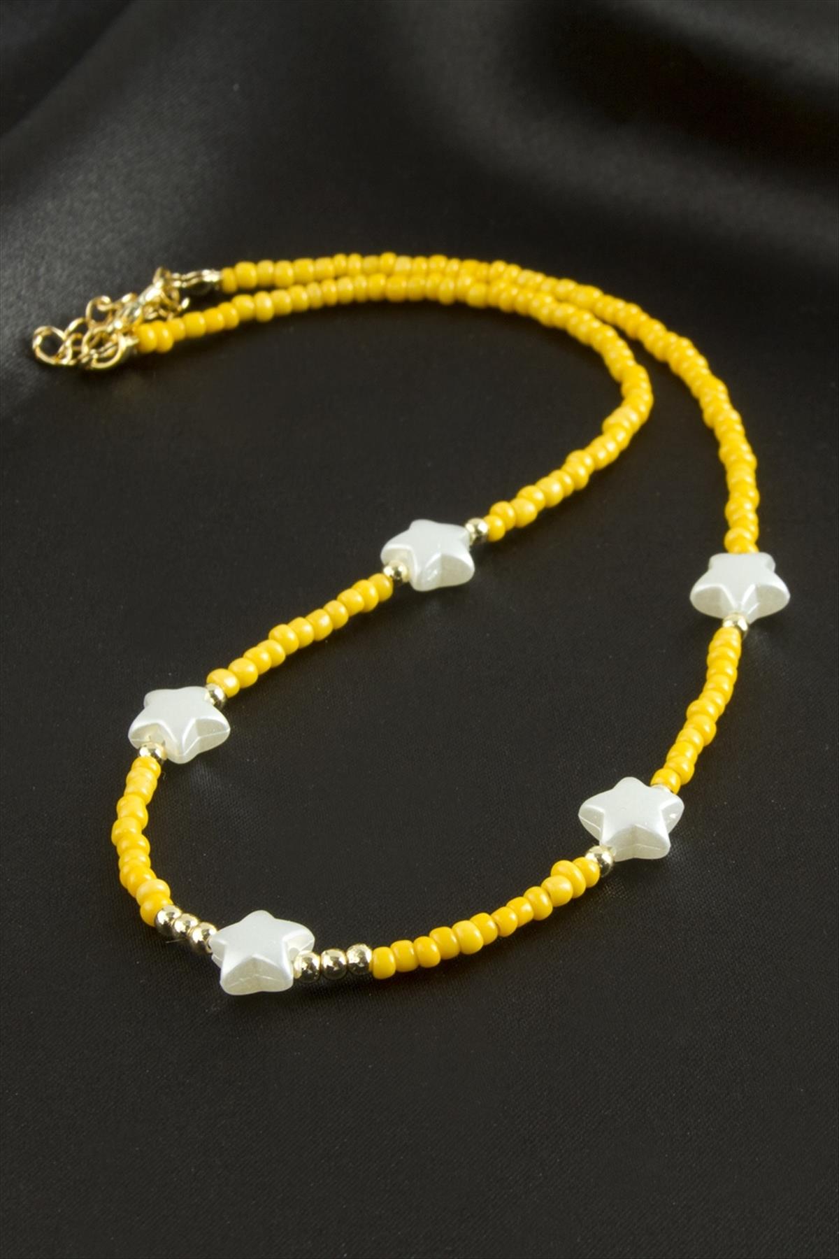 Yıldız İnci Kum Boncuk Kolye