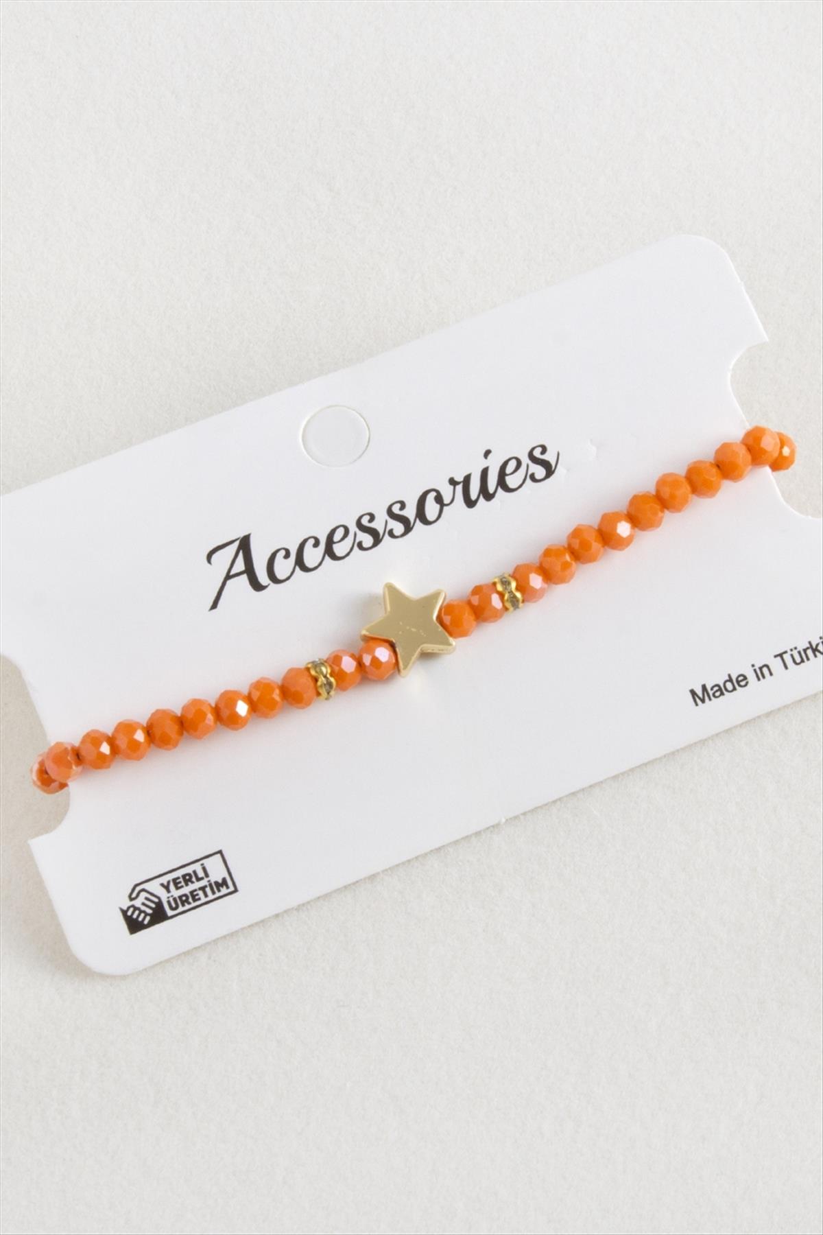 Yıldız Kristal Makrome İp Bileklik