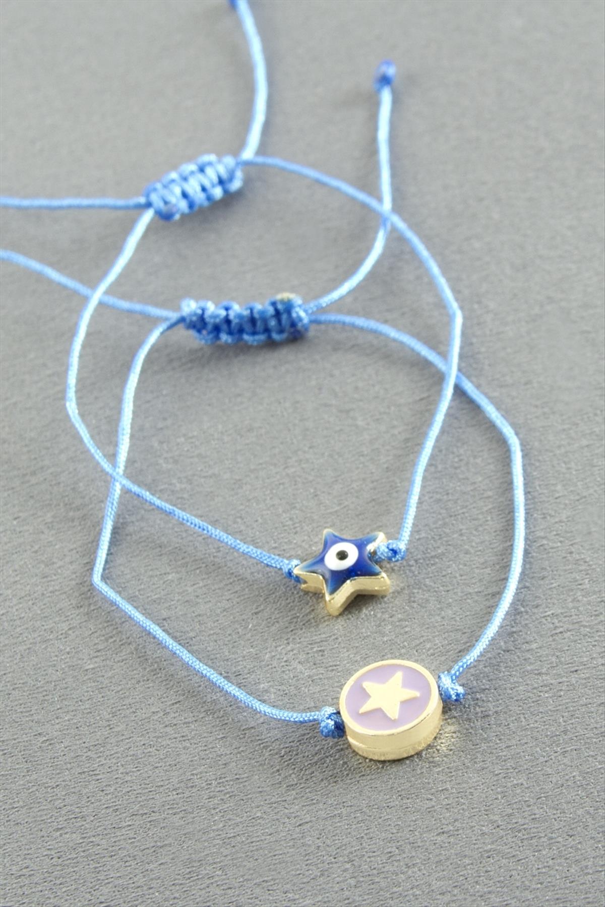 Yıldız Nazar İp Bileklik 2 Adet