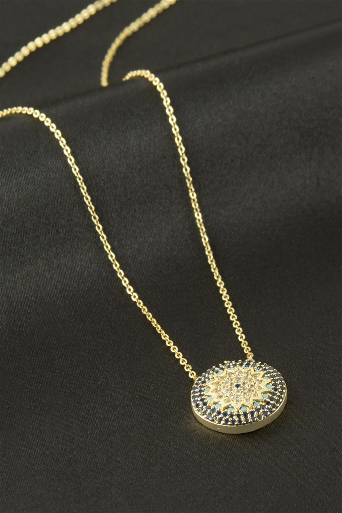 Yıldız Nazar Zirkon Taşlı Kolye