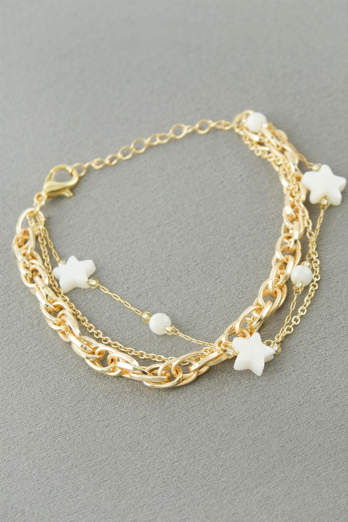 Yıldız Zincir Boncuk Bileklik