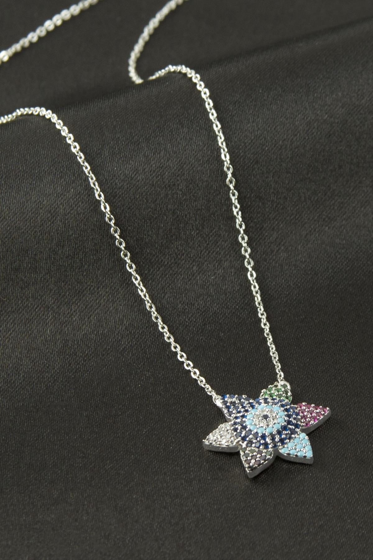 Yıldız Zirkon Taşlı Kolye