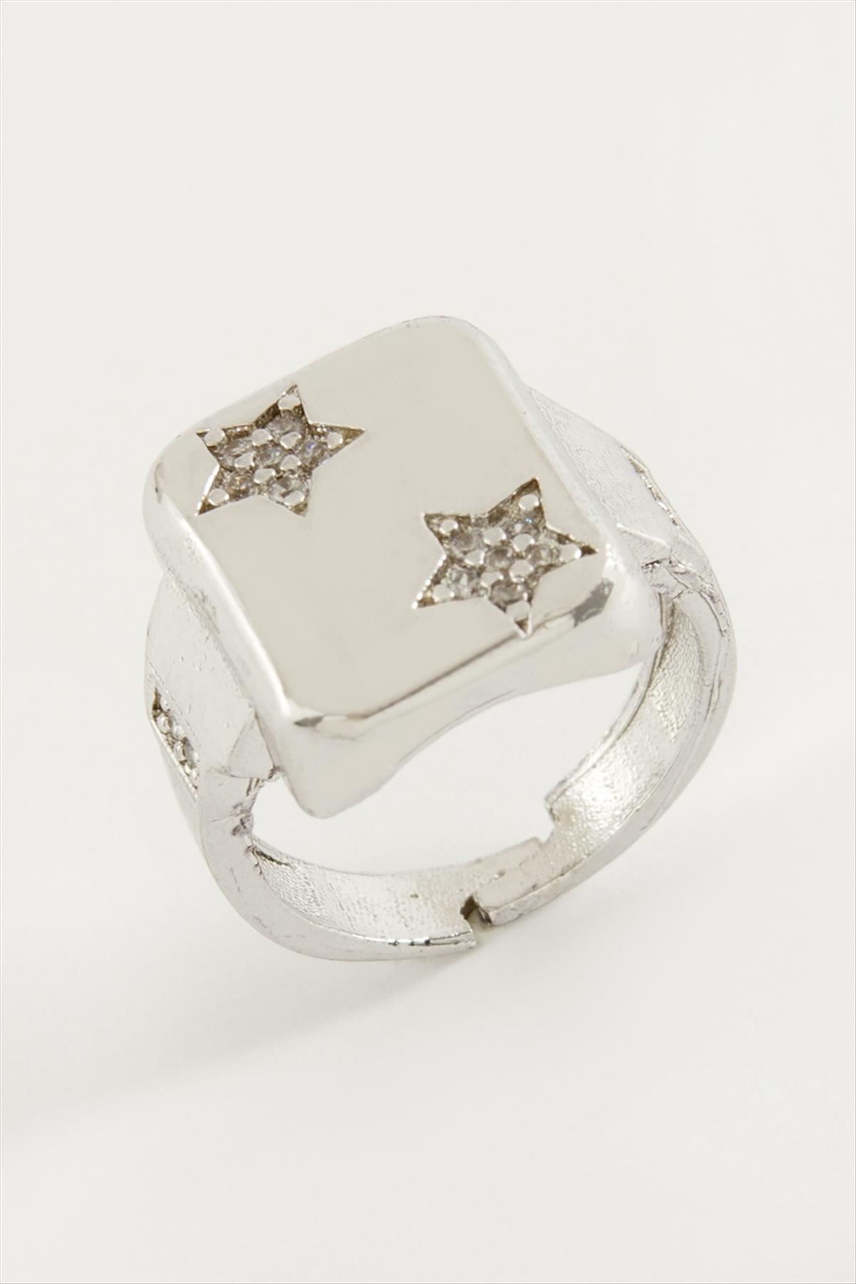 Yıldız Zirkon Taşlı Yüzük