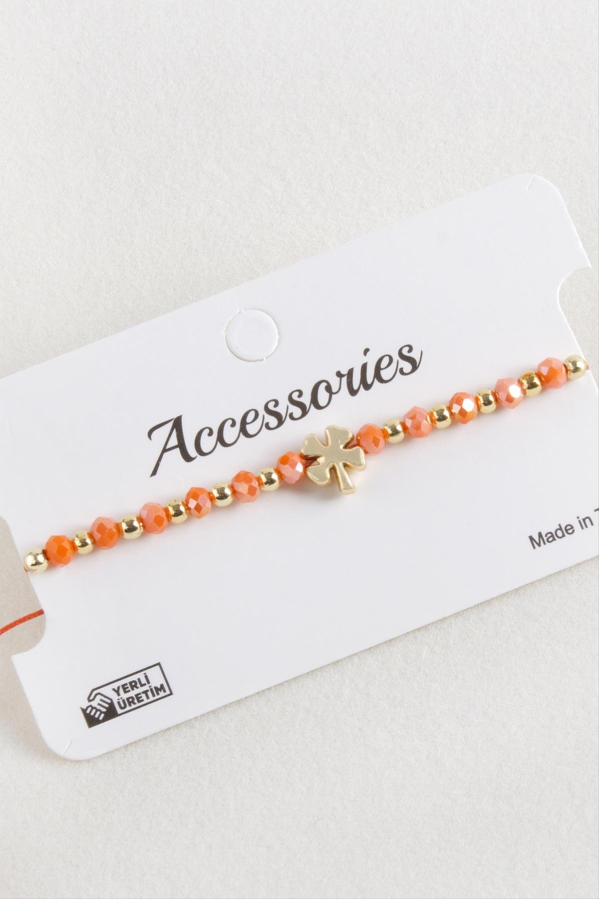 Yonca Kristal Makrome İp Bileklik