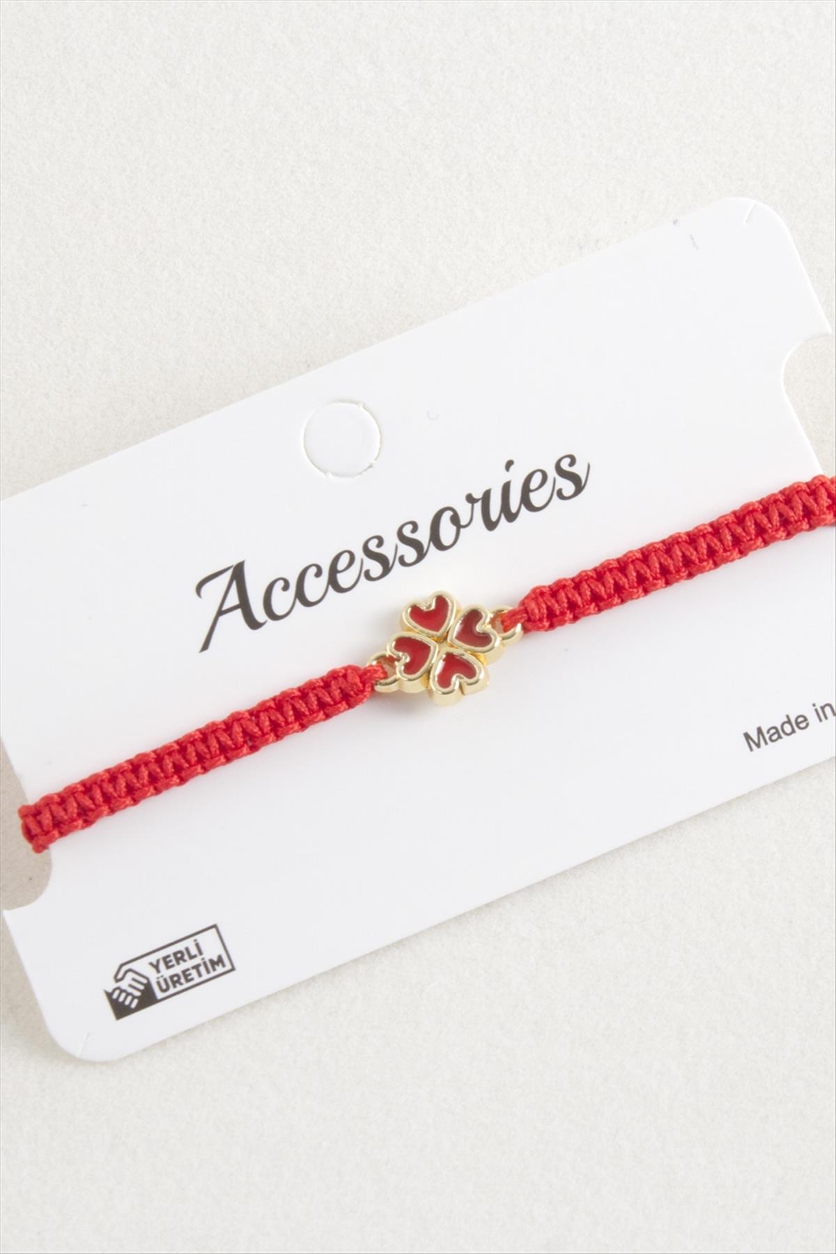 Yonca Makrome Örgülü Bileklik