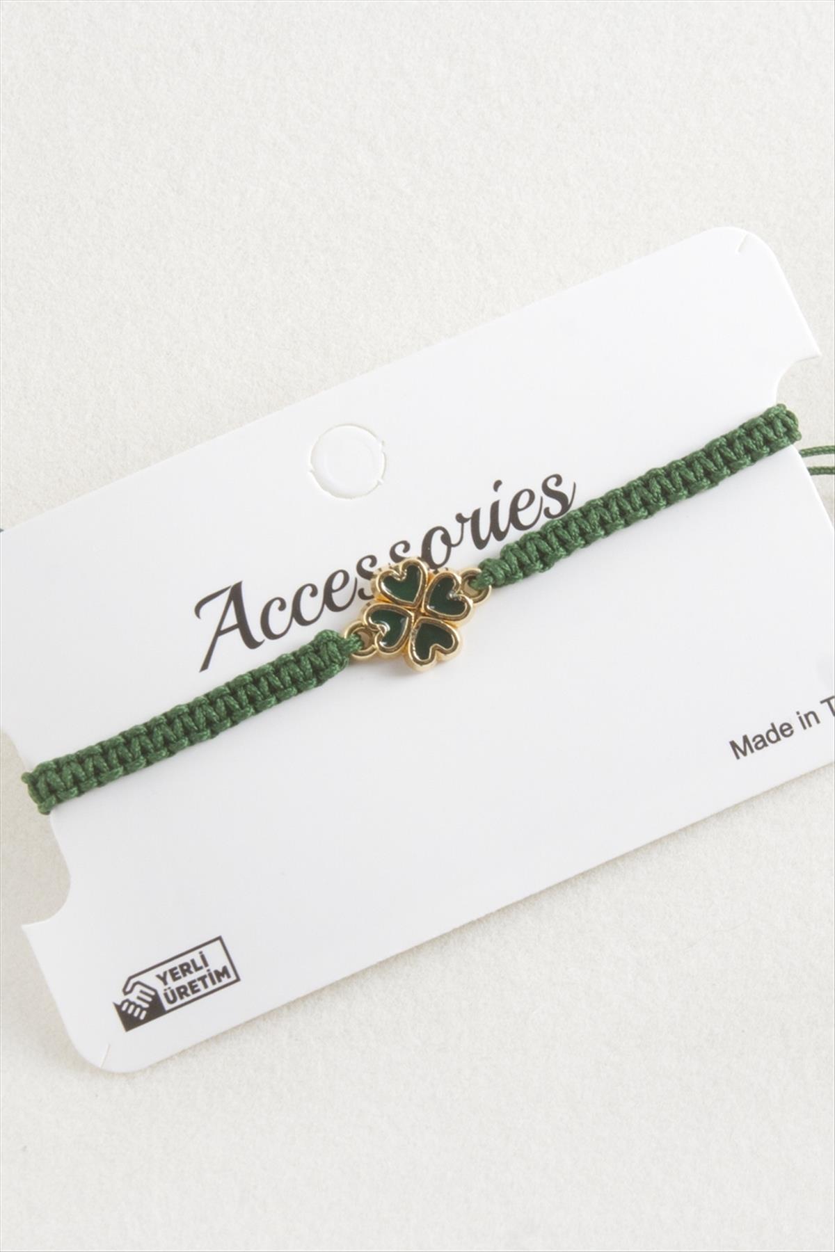 Yonca Makrome Örgülü Bileklik