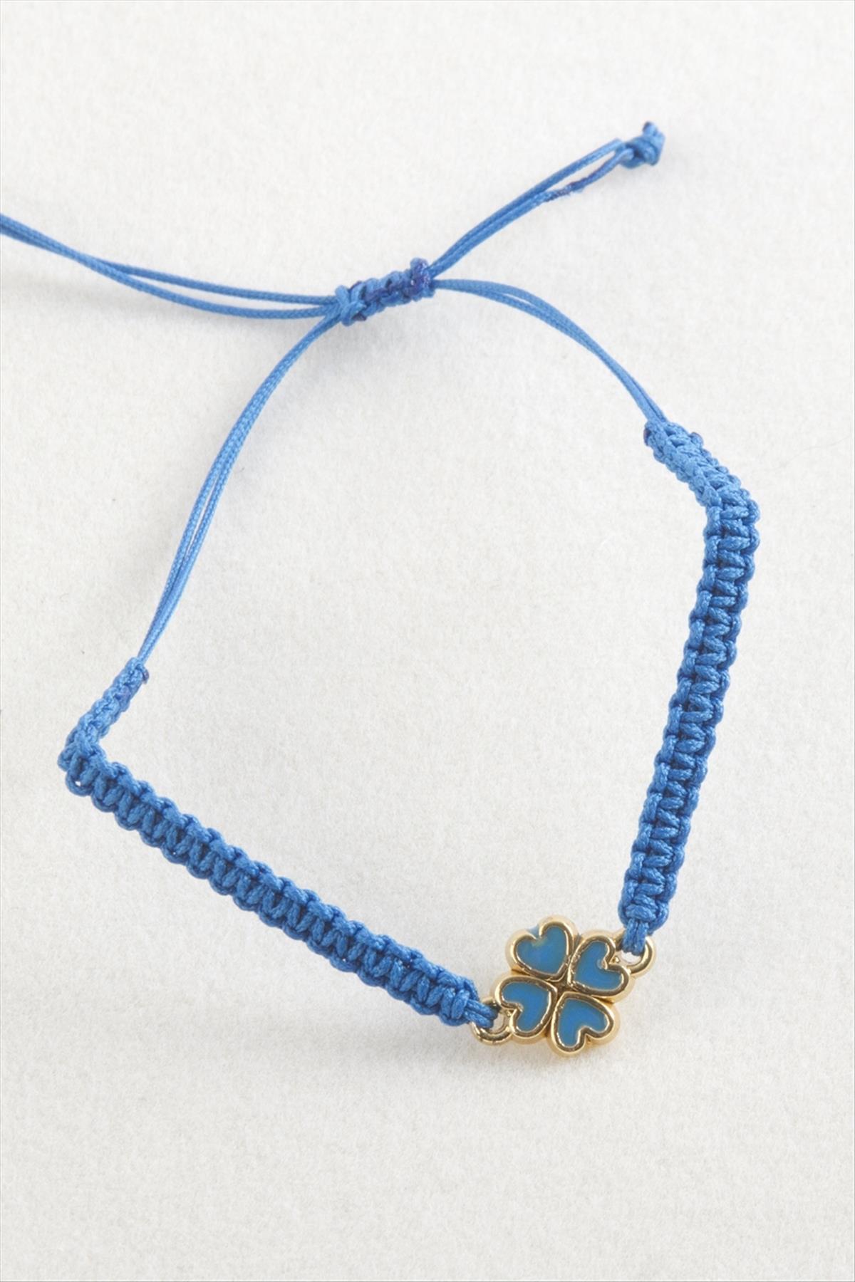 Yonca Makrome Örgülü Bileklik