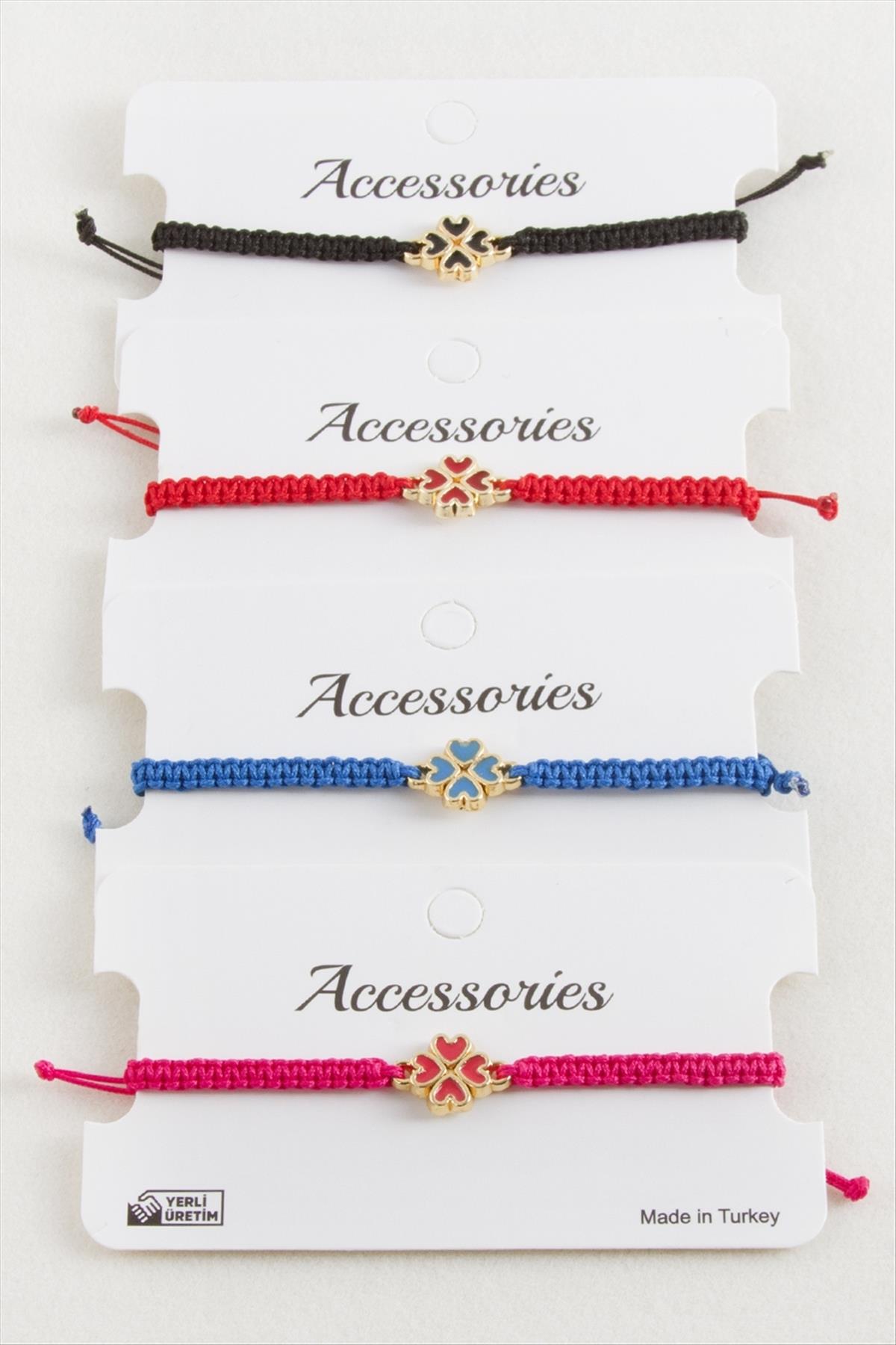 Yonca Makrome Örgülü Bileklik