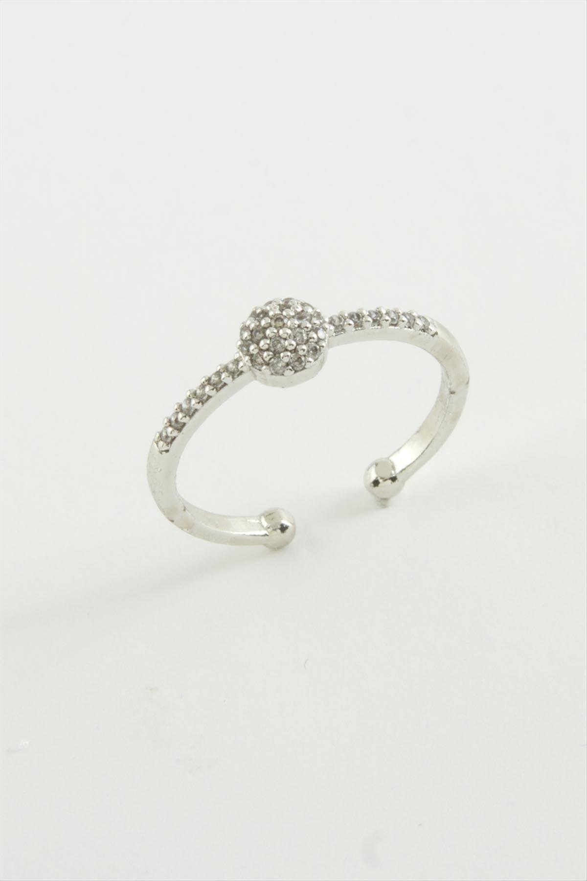 Yuvarlak Zirkon Taşlı Yüzük