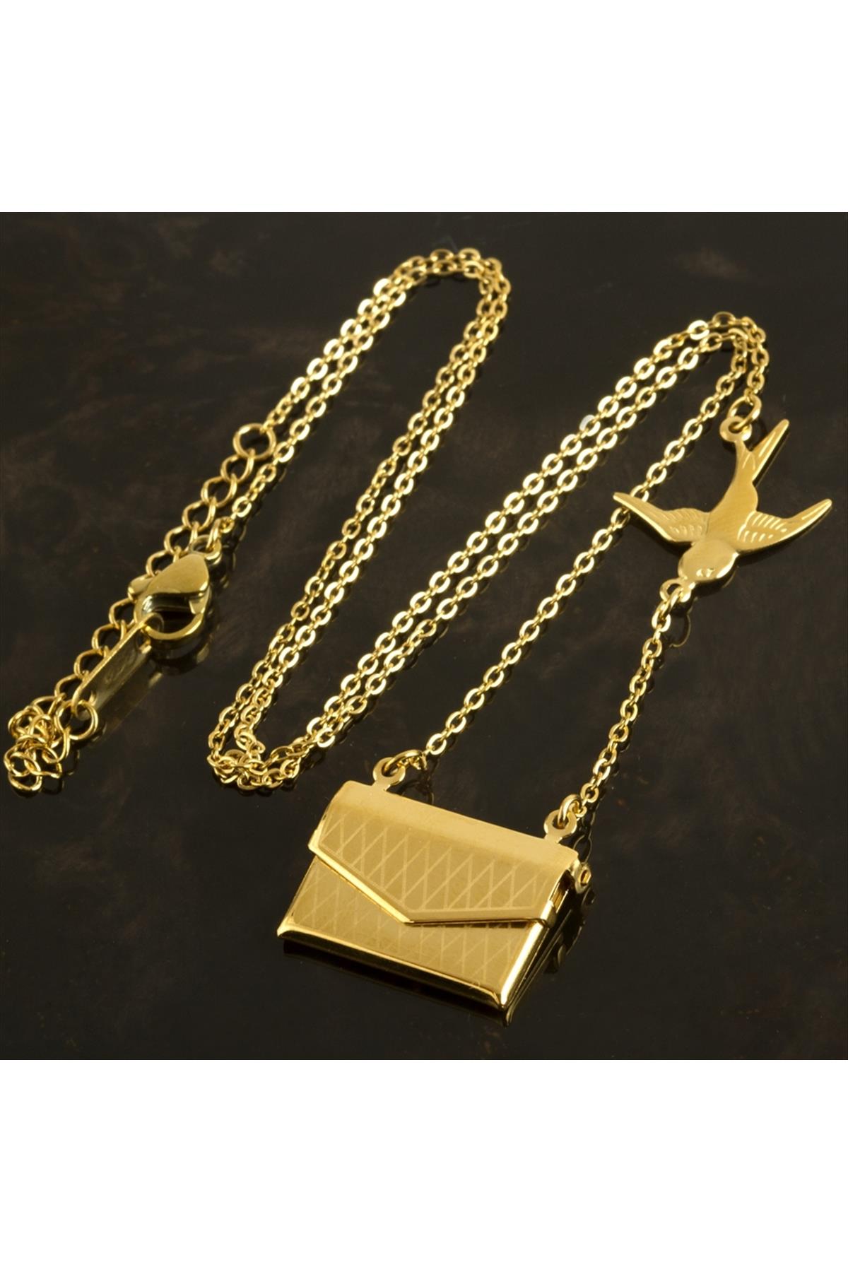 Zarf I love You Lüks Çelik Kolye