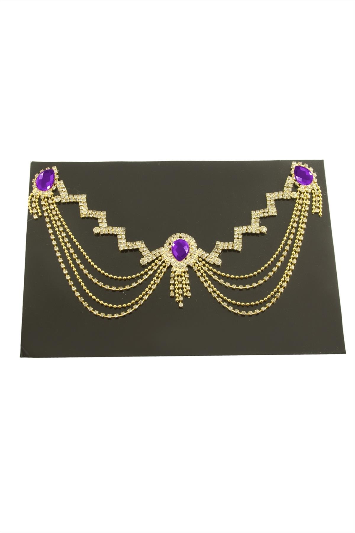 Zikzak Şerit Taşlı Alınlık