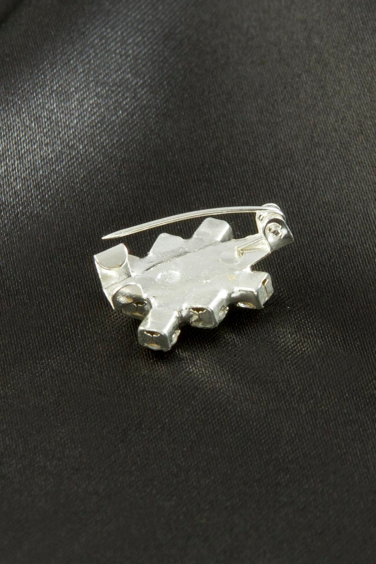 Zikzak Taşlı Broş