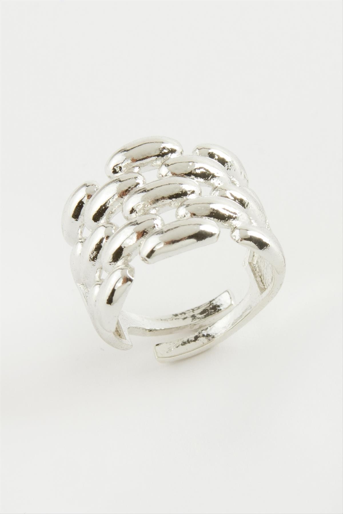 Zincir Şekilli Metal Yüzük