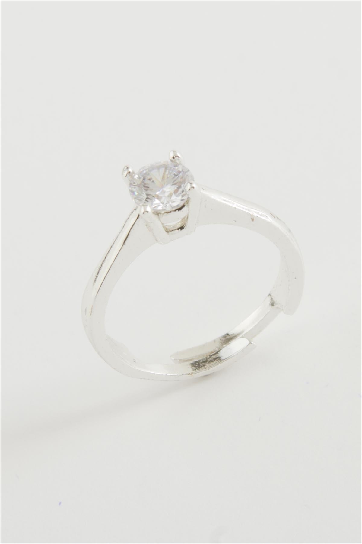 Zirkon Tek Taşlı Yüzük