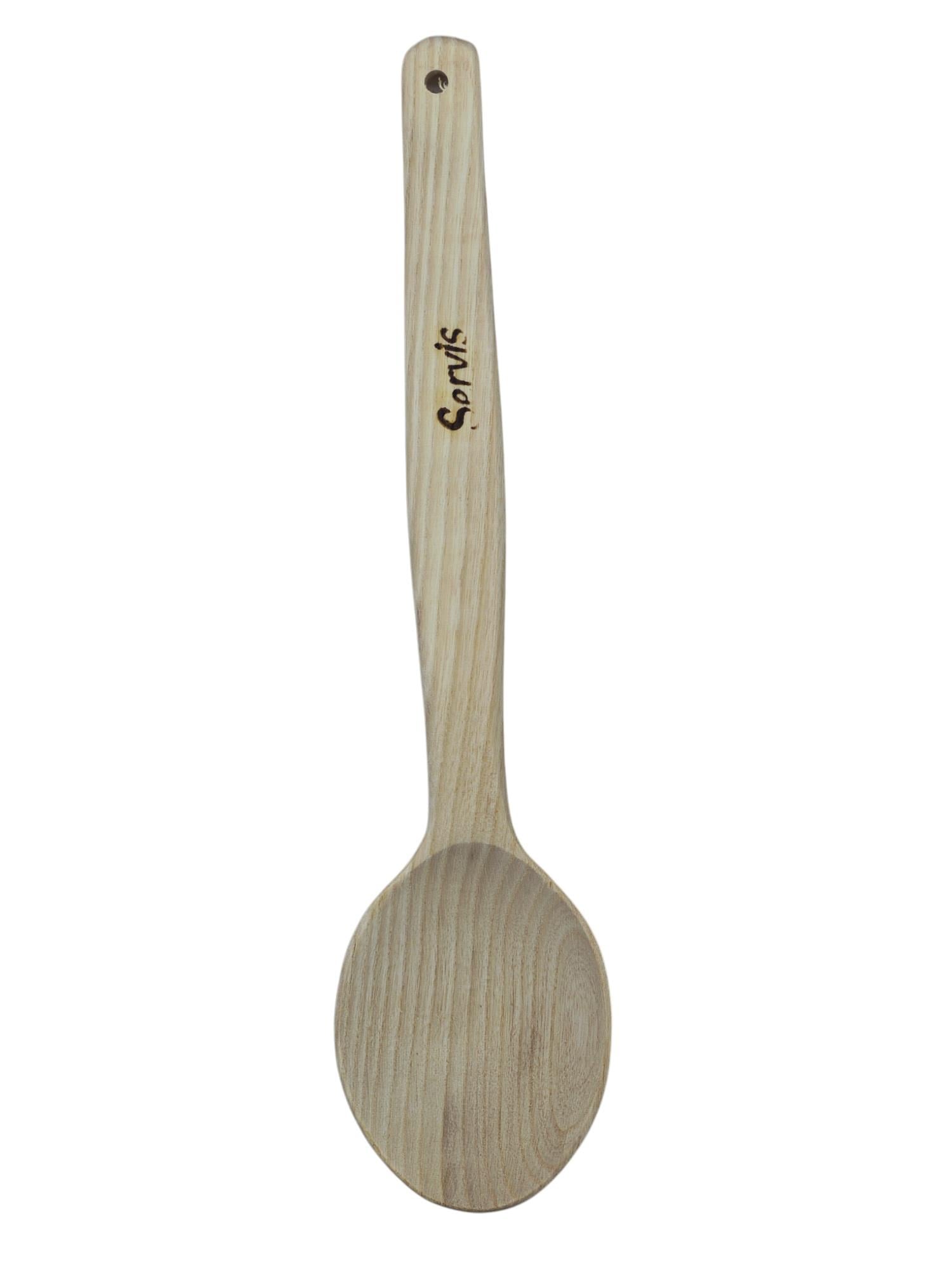 01754   Servis Ahşap Sade Kaşık 31cm