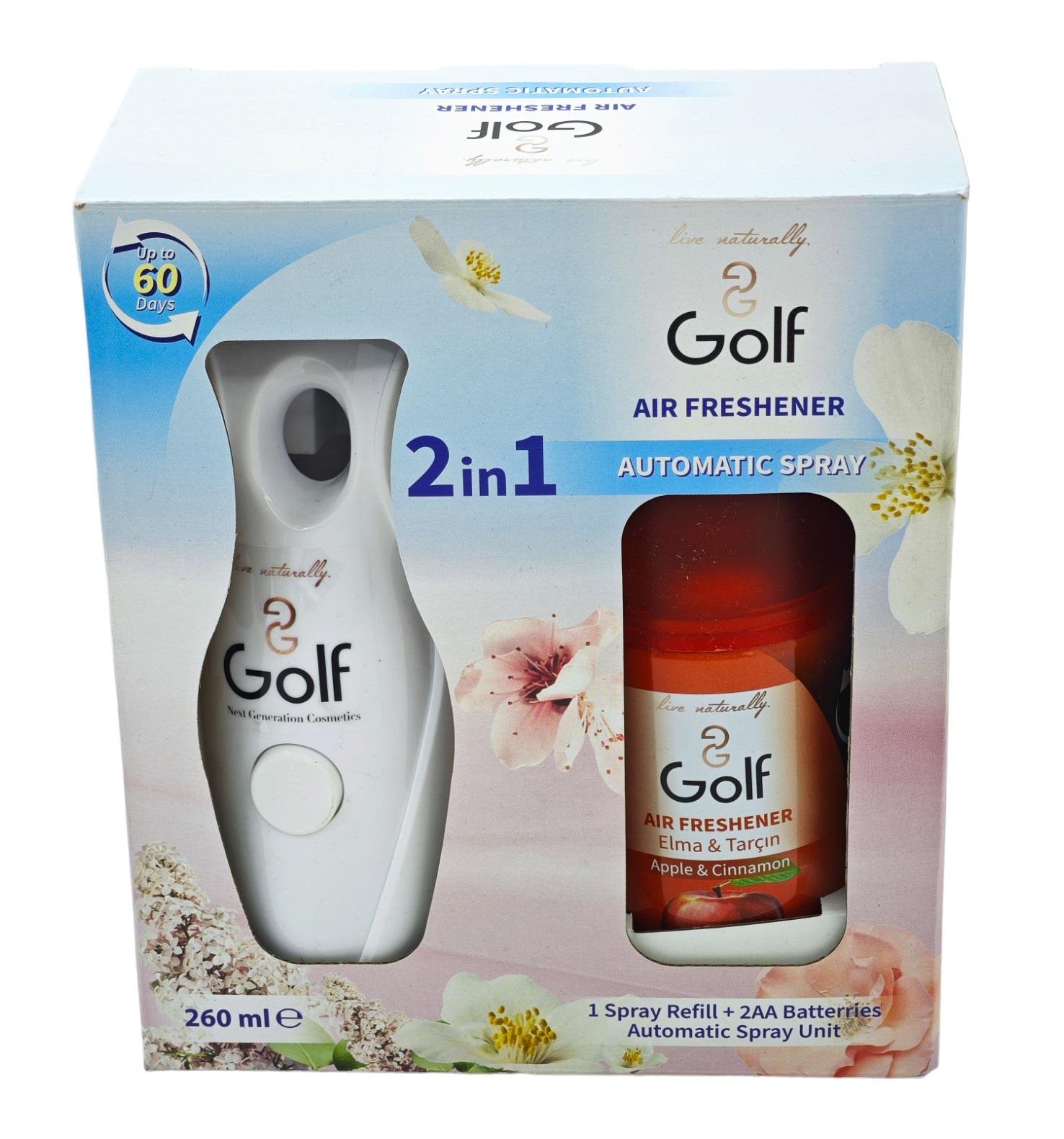 GOLF AIR FRESHENER 2İN1 AUTOMATIC SPRAY 260ML