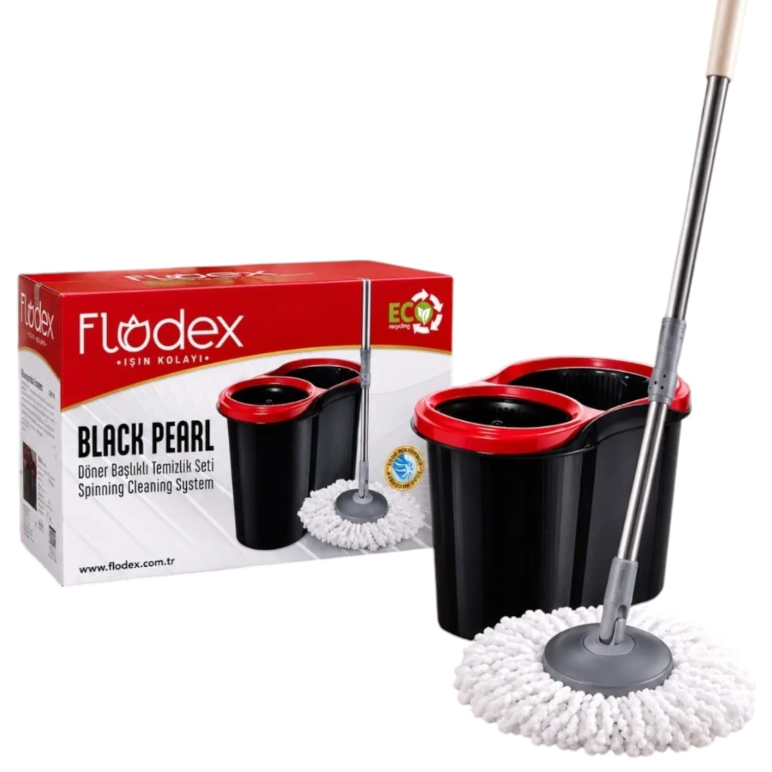 440292   Flodex Black Pearl Döner Başlıklı Temizlik Seti