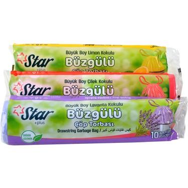 506   STAR BÜZGÜLÜ ÇÖP TORBASI 65*70cm (Lavanta)