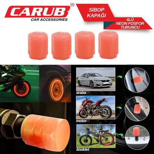 Carub Sibop Kapağı 4 Lü Neon Fosfos Turuncu