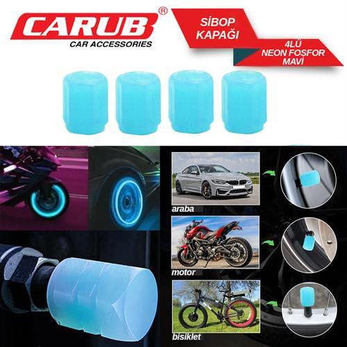 Carub Sibop Kapağı 4 lü Noen Fosfor Mavi