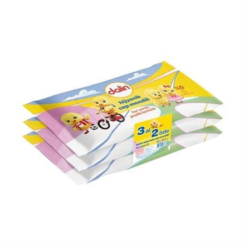 Dalin Islak Cep Mendili 3 lü Avantaj Paketi 3*15 li