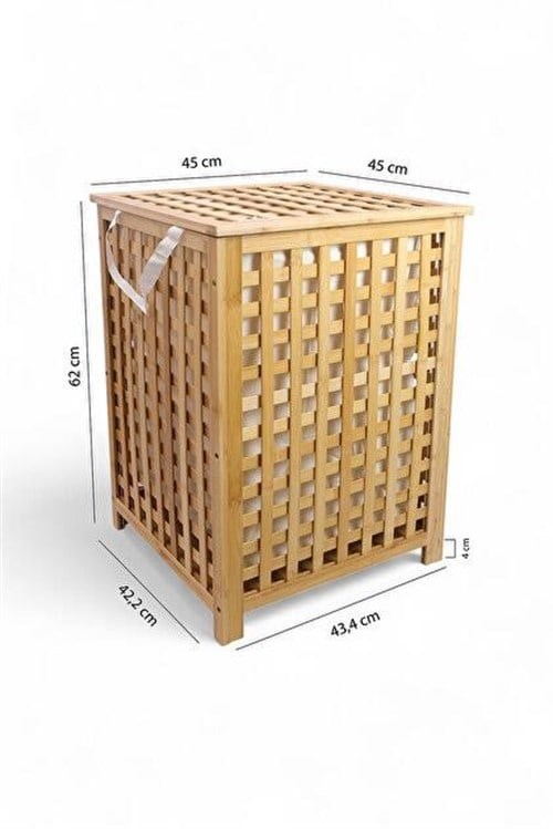 Dıgıthome Çamaşır Sepeti Banyo Düzenleyici Bambu DB-0041