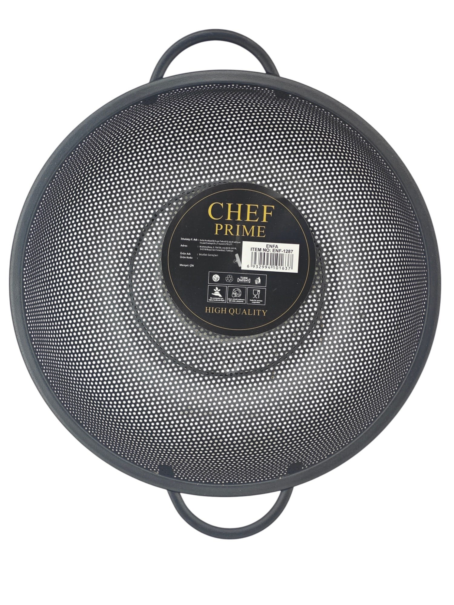 ENF-1287   Chef Prime Siyah Süzgeç 25.5cm