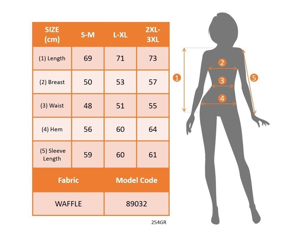 Kadın Uzun Kollu Yuvarlak Yaka Arkadan Düğmeli Waffle Bluz