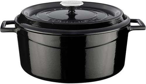 Lava Yuvarlak Döküm  28 Cm Tencere Siyah