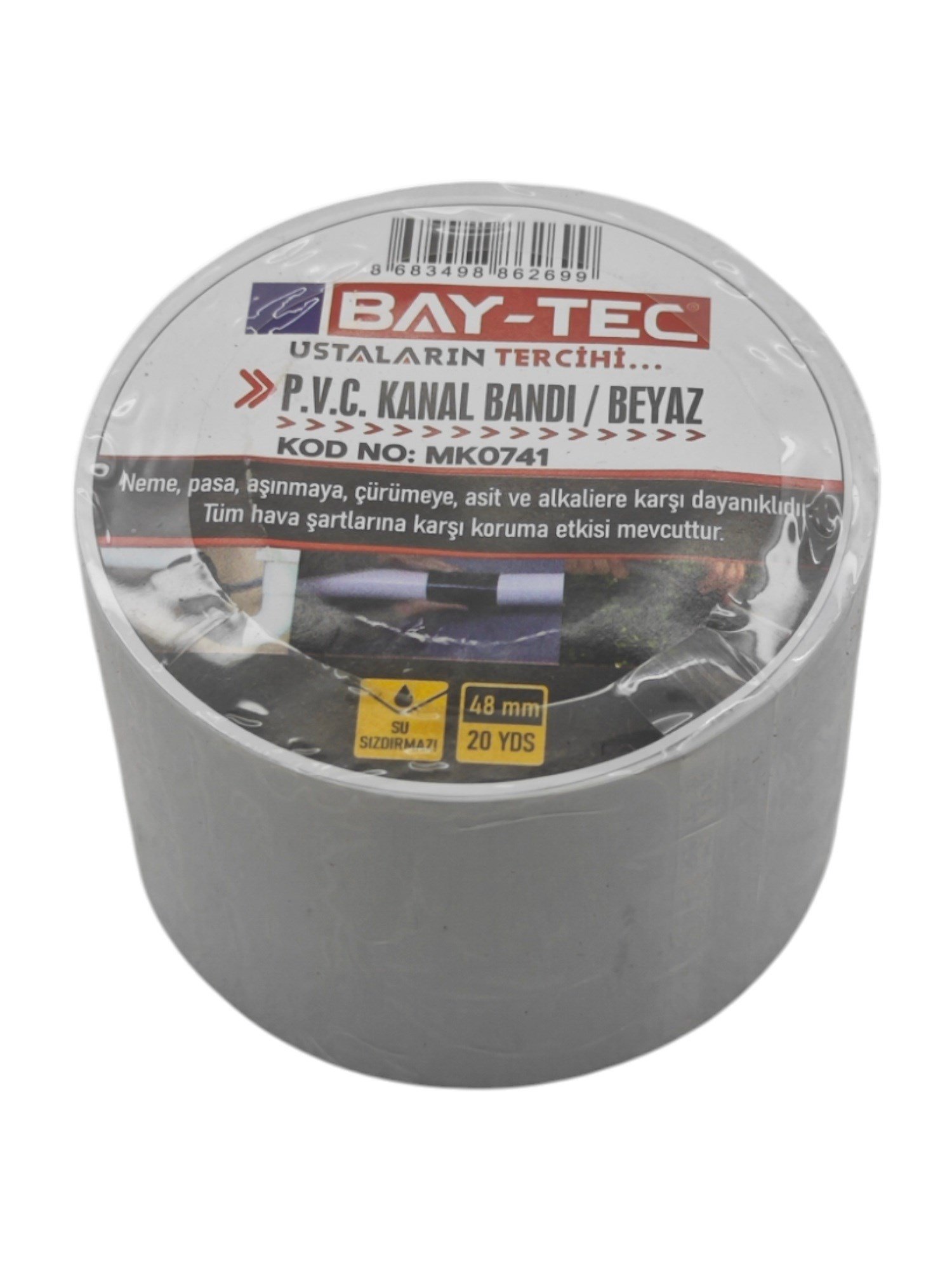 MK0741   BayTec PVC Boru Tamir&Kanal Bandı - Beyaz