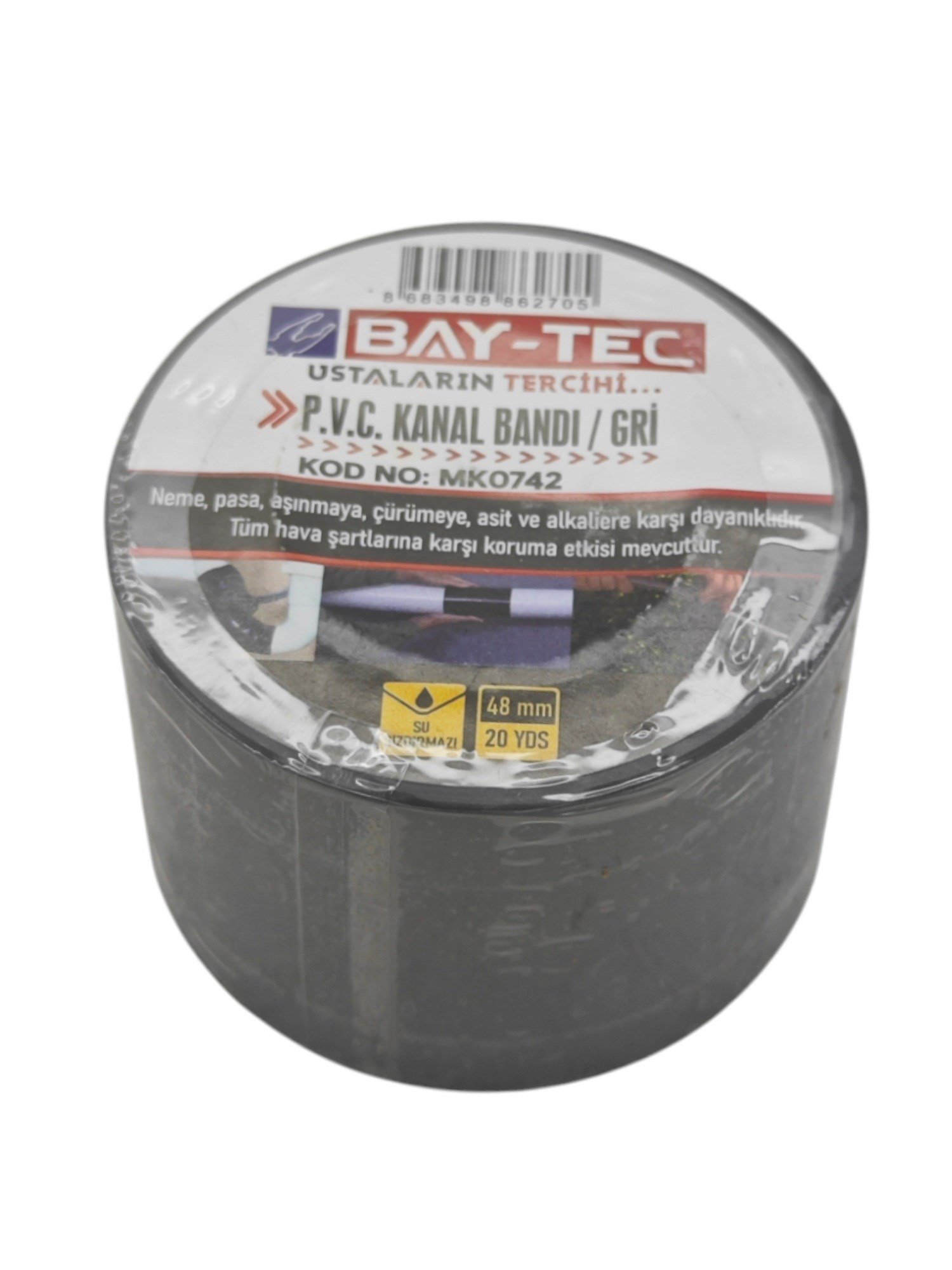 MK0742   BayTec PVC Boru Tamir&Kanal Bandı - Gri