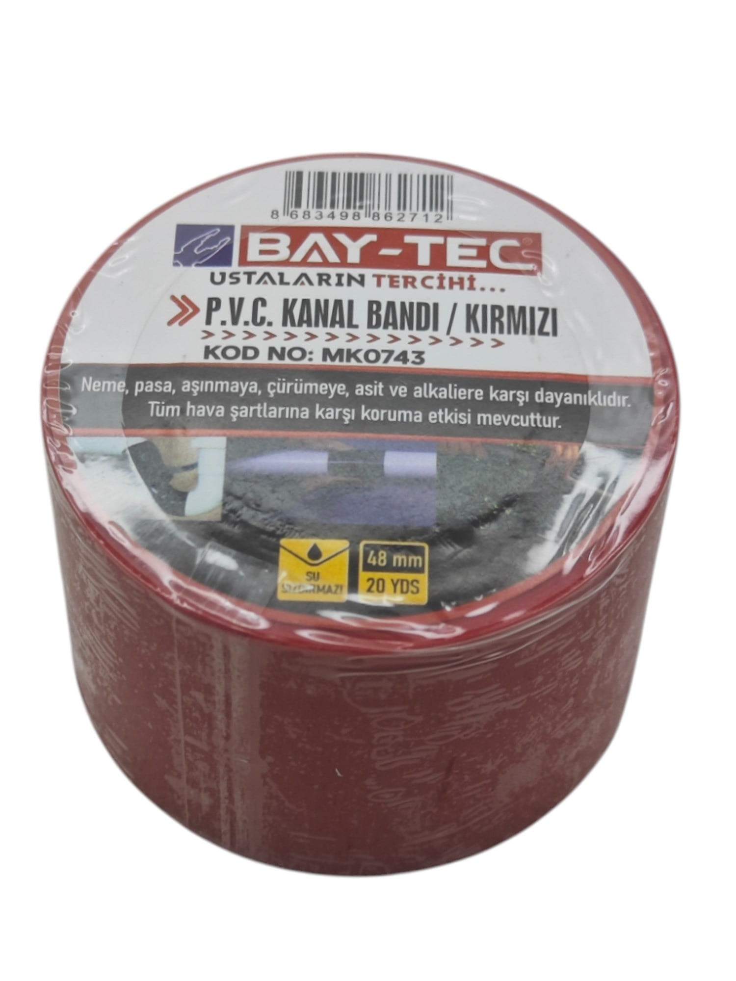 MK0743   BayTec PVC Boru Tamir&Kanal Bandı - Kırmızı