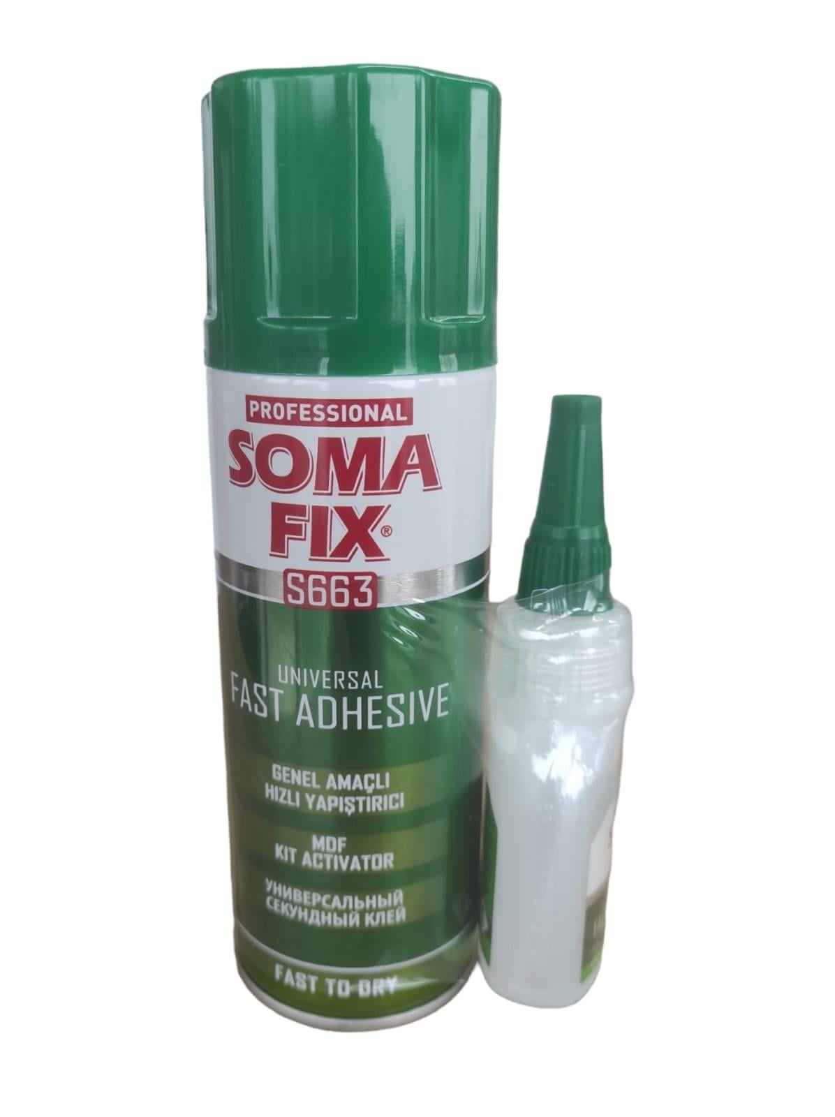 SF-E7046   SOMAFİX S663 HIZLI YAPIŞTIRICI 200ml+50gr - MDF KIT